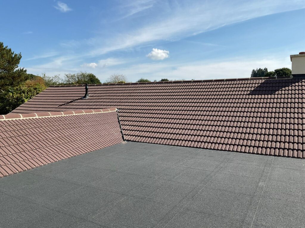 This is a photo of a roof which has just been repaired works carried out by LS Roofing Earley